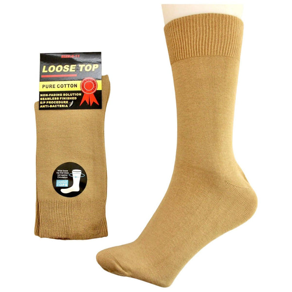 Pure Cotton Loose Top Socks Diabetic Socks