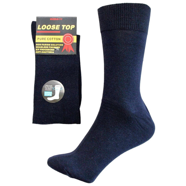 Pure Cotton Loose Top Socks Diabetic Socks