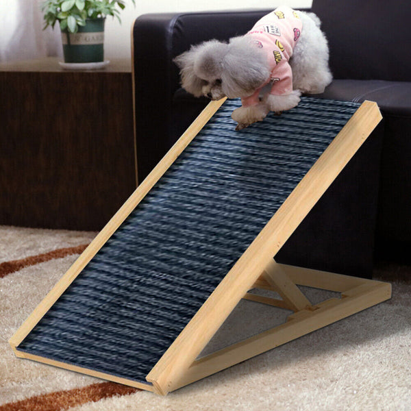 Foldable Dog Pet Ramp Adjustable Height Dogs Stairs for Bed Sofa Car